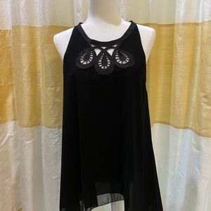 Max Studio soutache trimmed top